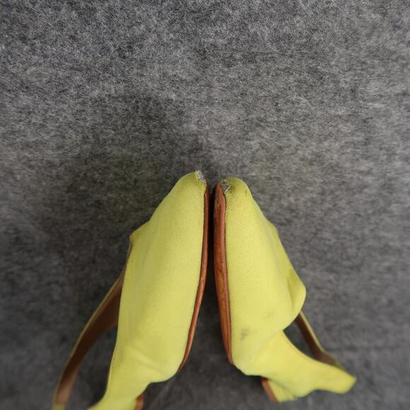 14th & Union Shoes Womens 9 Flats Slingback Pointed Toe Stretch Yellow Sandal - Picture 9 of 12